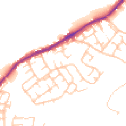 Daytime road noise heatmap for WN2 1BN