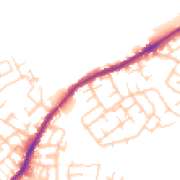 Daytime road noise heatmap for WN2 1BQ