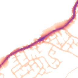 Daytime road noise heatmap for WN2 1DH