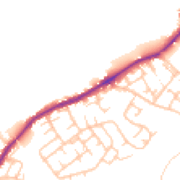Daytime road noise heatmap for WN2 1DQ