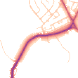 Daytime road noise heatmap for WN2 1PQ