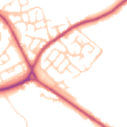 Daytime road noise heatmap for WN2 1XD