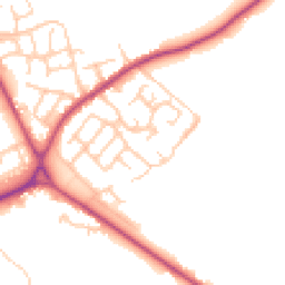 Daytime road noise heatmap for WN2 1XR