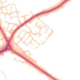 Daytime road noise heatmap for WN2 1XS