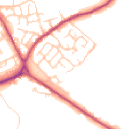Daytime road noise heatmap for WN2 1XX