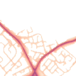Daytime road noise heatmap for WN2 1ZB
