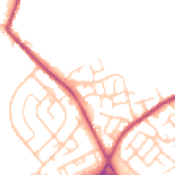 Daytime road noise heatmap for WN2 1ZE
