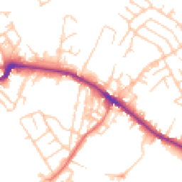 Daytime road noise heatmap for WN2 2AS