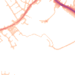 Daytime road noise heatmap for WN2 2DR