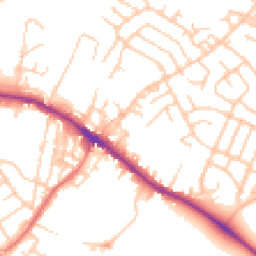 Daytime road noise heatmap for WN2 2EN