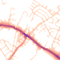 Daytime road noise heatmap for WN2 2HR