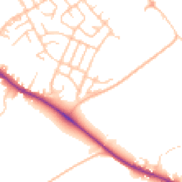 Daytime road noise heatmap for WN2 2LJ