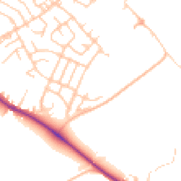 Daytime road noise heatmap for WN2 2LW