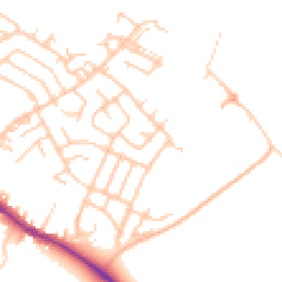 Daytime road noise heatmap for WN2 2NE