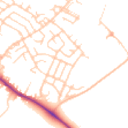 Daytime road noise heatmap for WN2 2PF