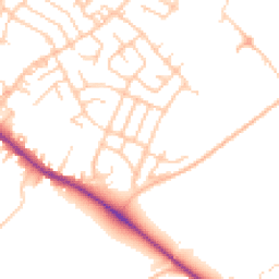 Daytime road noise heatmap for WN2 2PQ