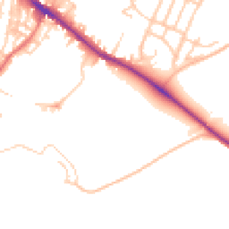 Daytime road noise heatmap for WN2 2TA