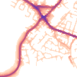 Daytime road noise heatmap for WN2 3DZ