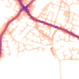 Daytime road noise heatmap for WN2 3JF
