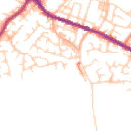Daytime road noise heatmap for WN2 3NU