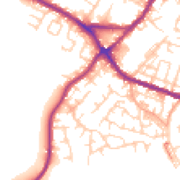 Daytime road noise heatmap for WN2 3NY