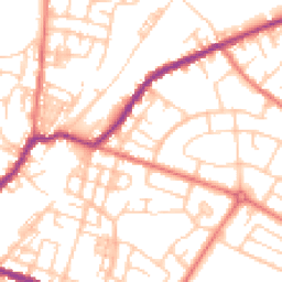 Daytime road noise heatmap for WN2 4BD