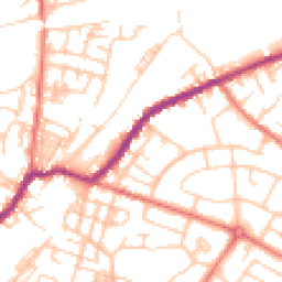 Daytime road noise heatmap for WN2 4BQ