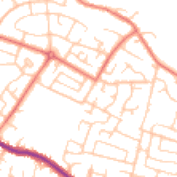 Daytime road noise heatmap for WN2 4JJ