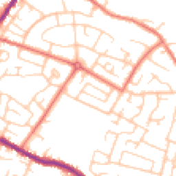 Daytime road noise heatmap for WN2 4JQ