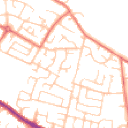 Daytime road noise heatmap for WN2 4LB