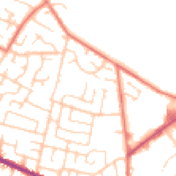 Daytime road noise heatmap for WN2 4NL