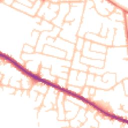 Daytime road noise heatmap for WN2 4QJ