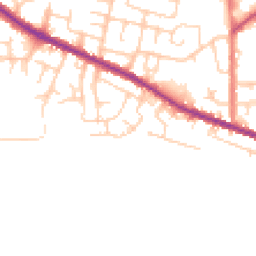 Daytime road noise heatmap for WN2 4RX