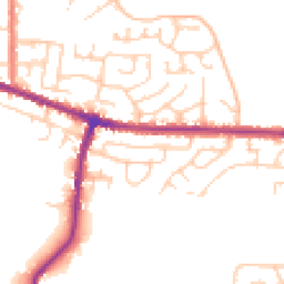 Daytime road noise heatmap for WN2 4TU