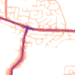 Daytime road noise heatmap for WN2 4TX