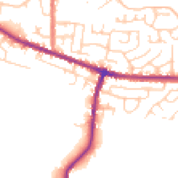 Daytime road noise heatmap for WN2 4UD
