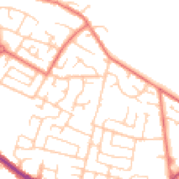 Daytime road noise heatmap for WN2 4XB