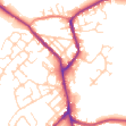 Daytime road noise heatmap for WN2 5AL