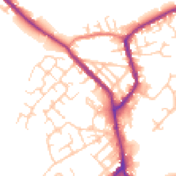 Daytime road noise heatmap for WN2 5AR