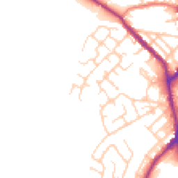 Daytime road noise heatmap for WN2 5EN