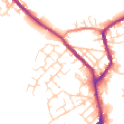 Daytime road noise heatmap for WN2 5EY