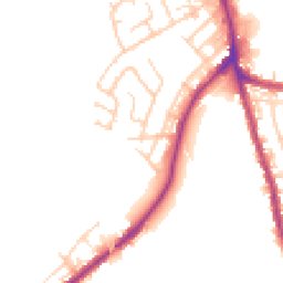 Daytime road noise heatmap for WN2 5JQ