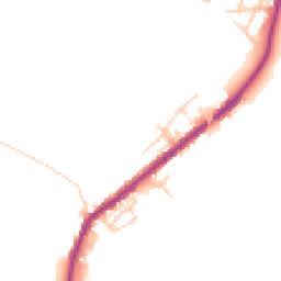 Daytime road noise heatmap for WN2 5JR