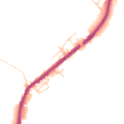 Daytime road noise heatmap for WN2 5JS