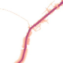 Daytime road noise heatmap for WN2 5LE