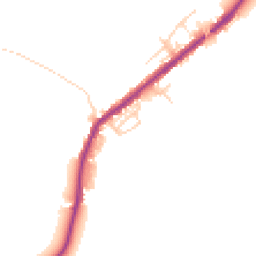 Daytime road noise heatmap for WN2 5LF
