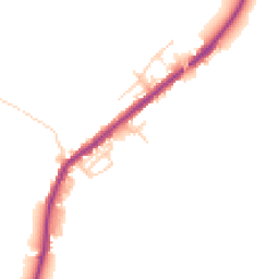 Daytime road noise heatmap for WN2 5LQ