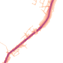 Daytime road noise heatmap for WN2 5LW