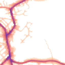 Daytime road noise heatmap for WN2 5NY