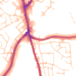 Daytime road noise heatmap for WN2 5PL